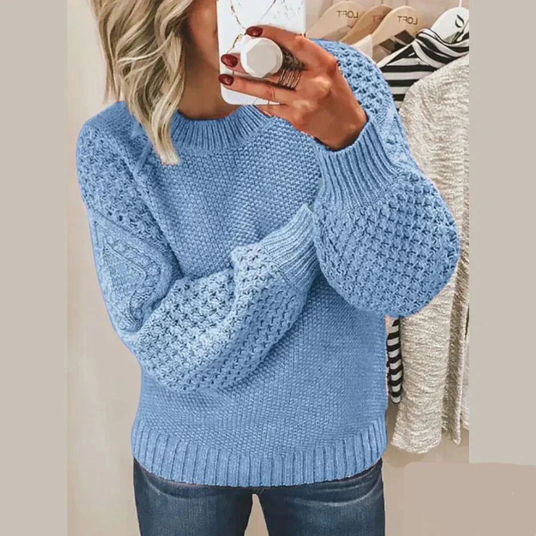 Kirti | Suéter De Punto Texturizado Con Cuello Redondo
