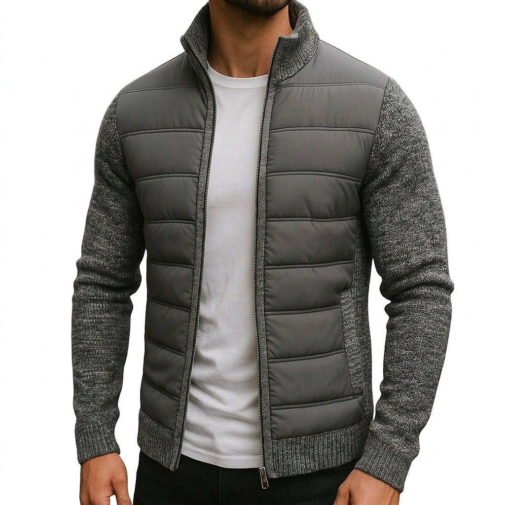 Leander | Chaqueta Híbrida de Tricot con Panel Acolchado