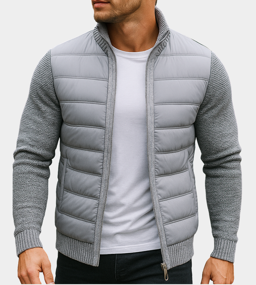 Leander | Chaqueta Híbrida de Tricot con Panel Acolchado