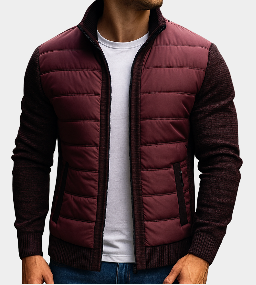 Leander | Chaqueta Híbrida de Tricot con Panel Acolchado