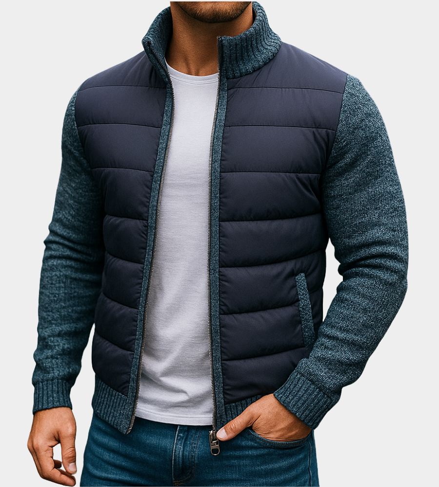 Leander | Chaqueta Híbrida de Tricot con Panel Acolchado