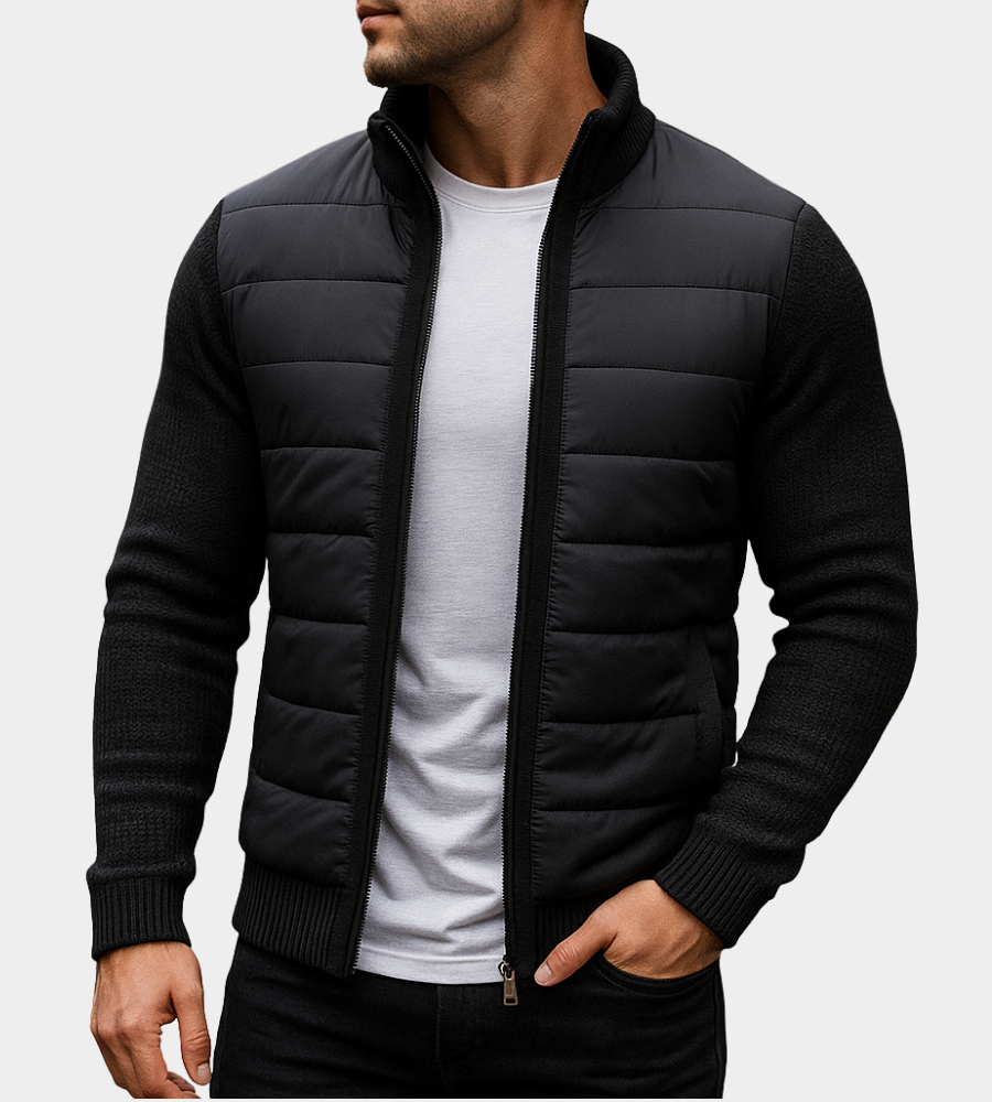 Leander | Chaqueta Híbrida de Tricot con Panel Acolchado