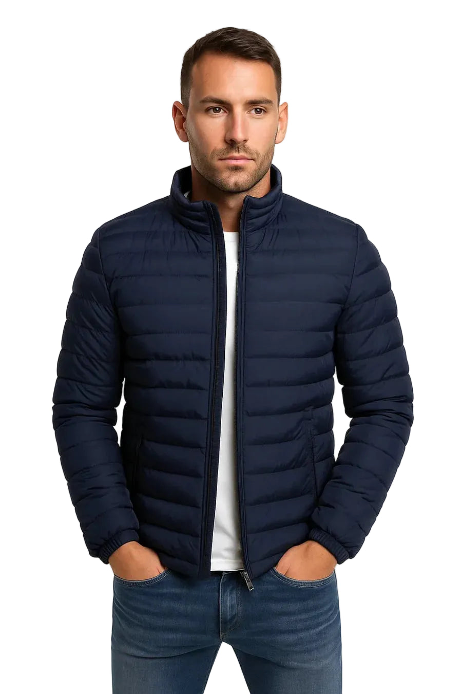 Stellan | Chaqueta Puffer con Gola Alta y Cierre
