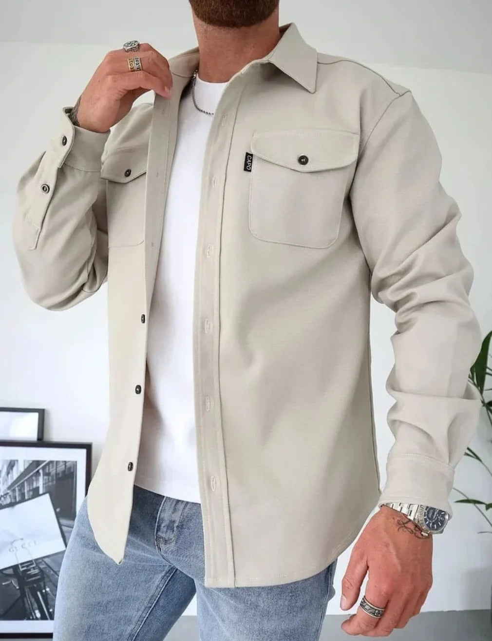 Benton | Camisa Larga De Manga Larga Con Botones en La Parte Delantera