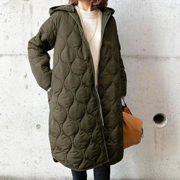 Rina | Abrigo Parka Largo Acolchado con Capucha