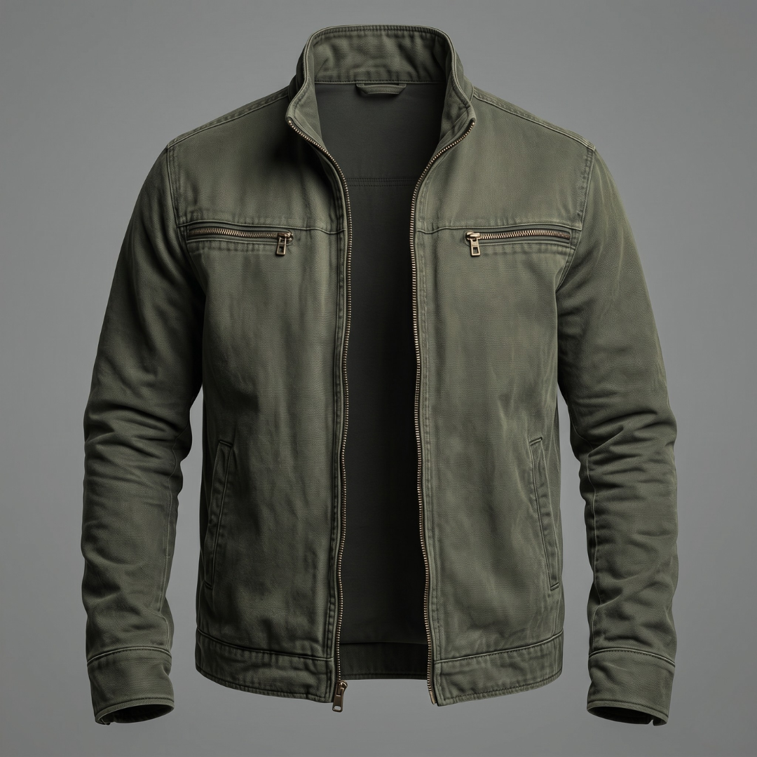Narick | Chaqueta de Corte Holgado Con Cremallera y Cuello Alto