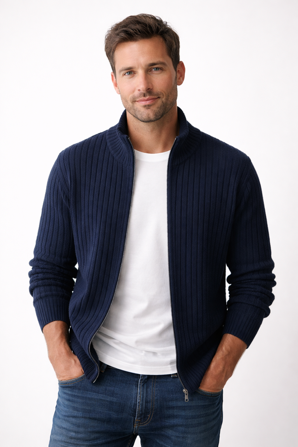 Danial | Cardigan de punto con cuello alzado