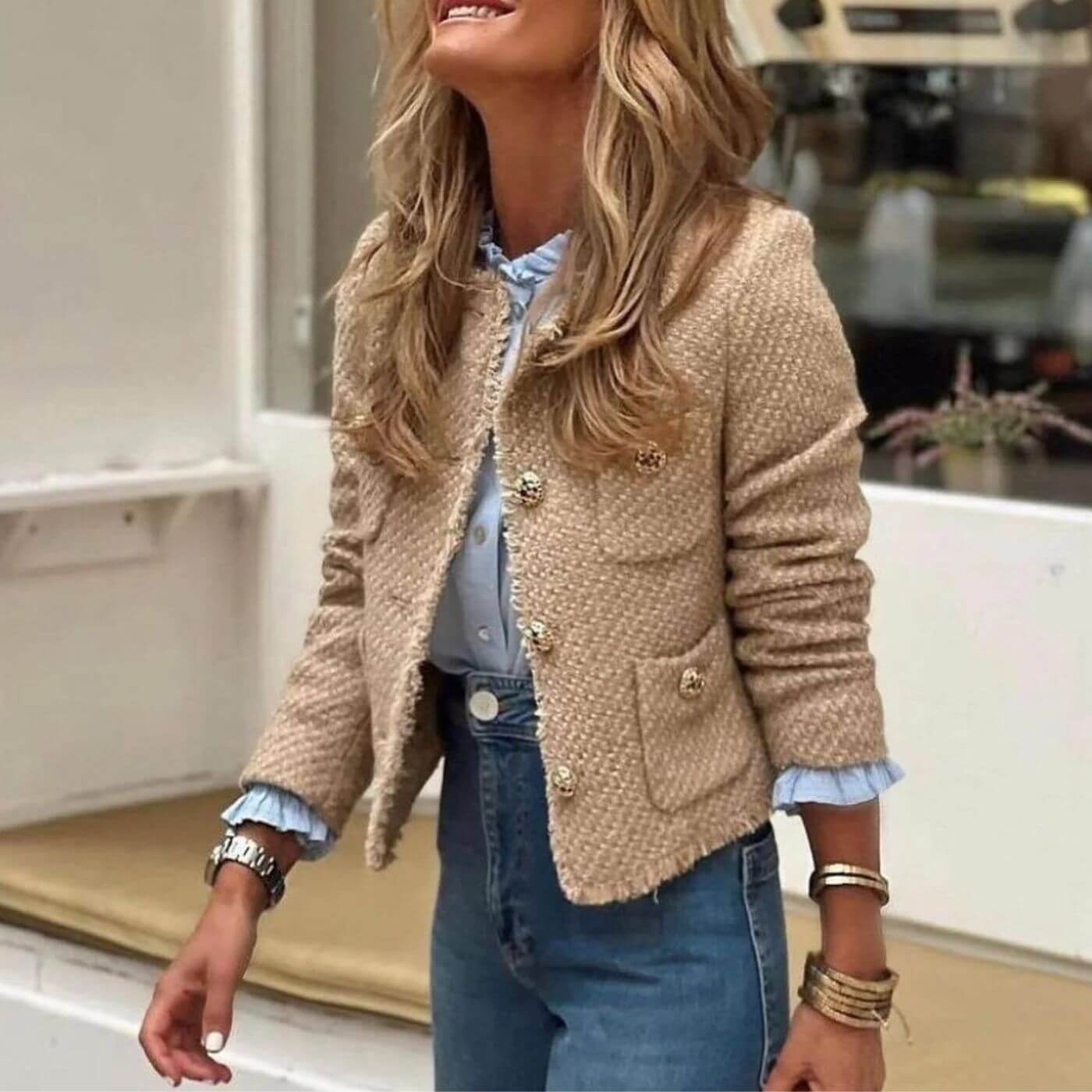 Graciana | Chaqueta Con Botones Y Textura