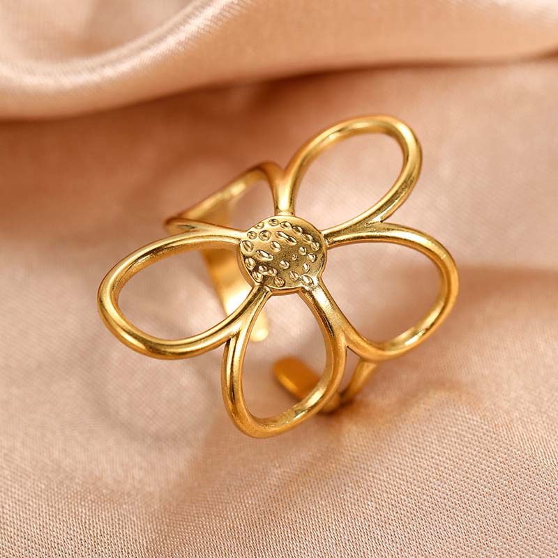 Meloni | Anillo Ajustable Flor Margarita Abierta