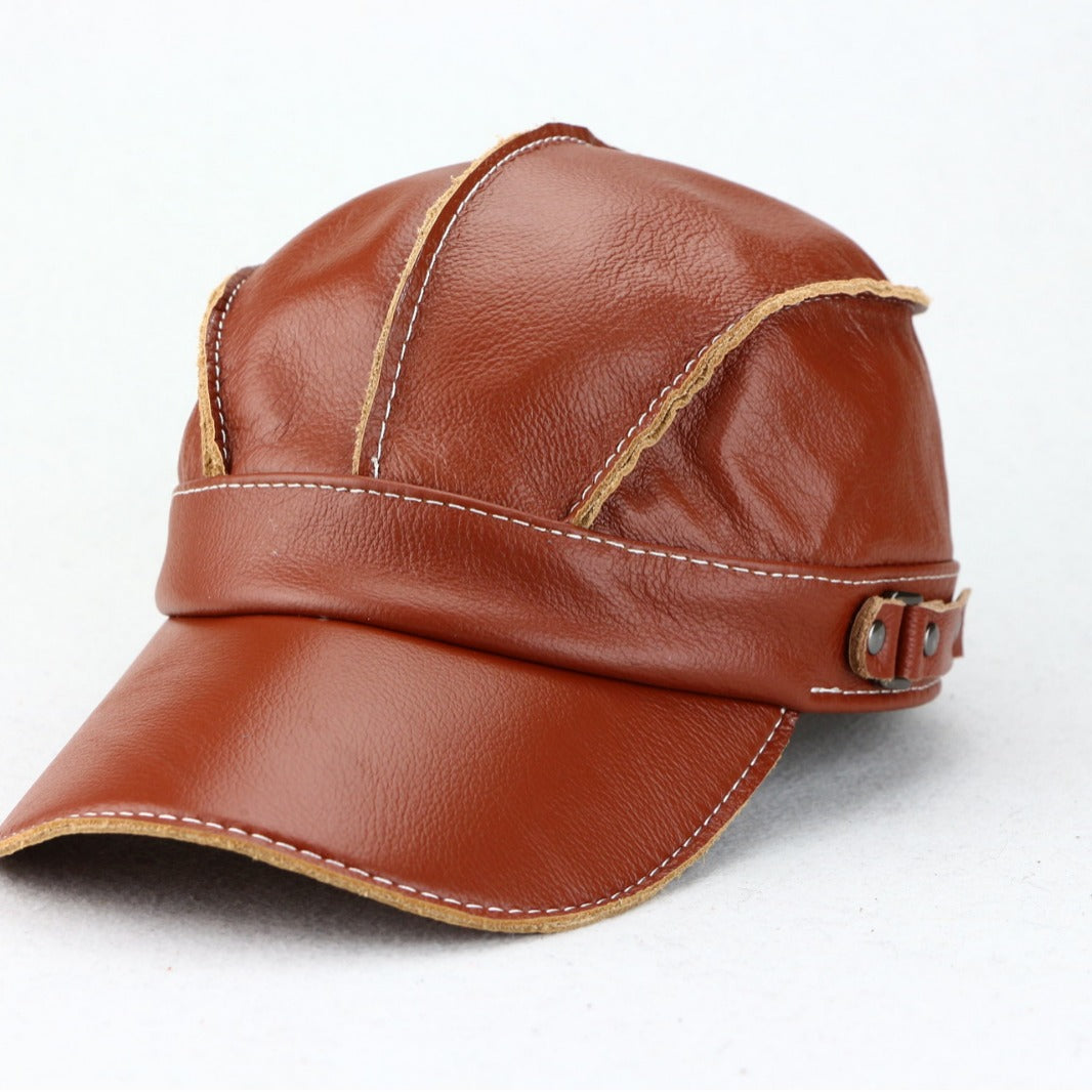 Zhak | Gorra de piel Sintética con Costuras en Contraste