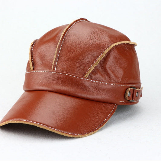 Zhak | Gorra de piel Sintética con Costuras en Contraste