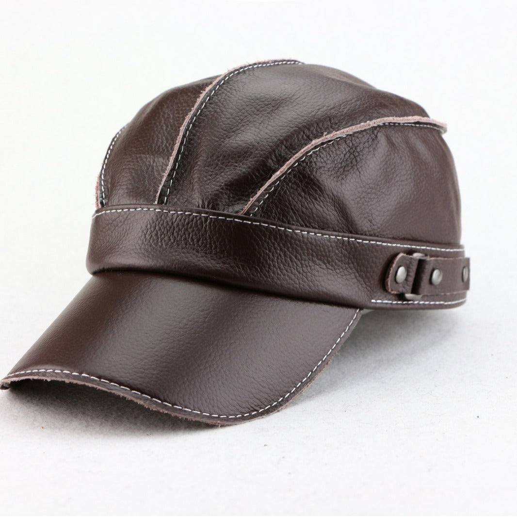 Zhak | Gorra de piel Sintética con Costuras en Contraste