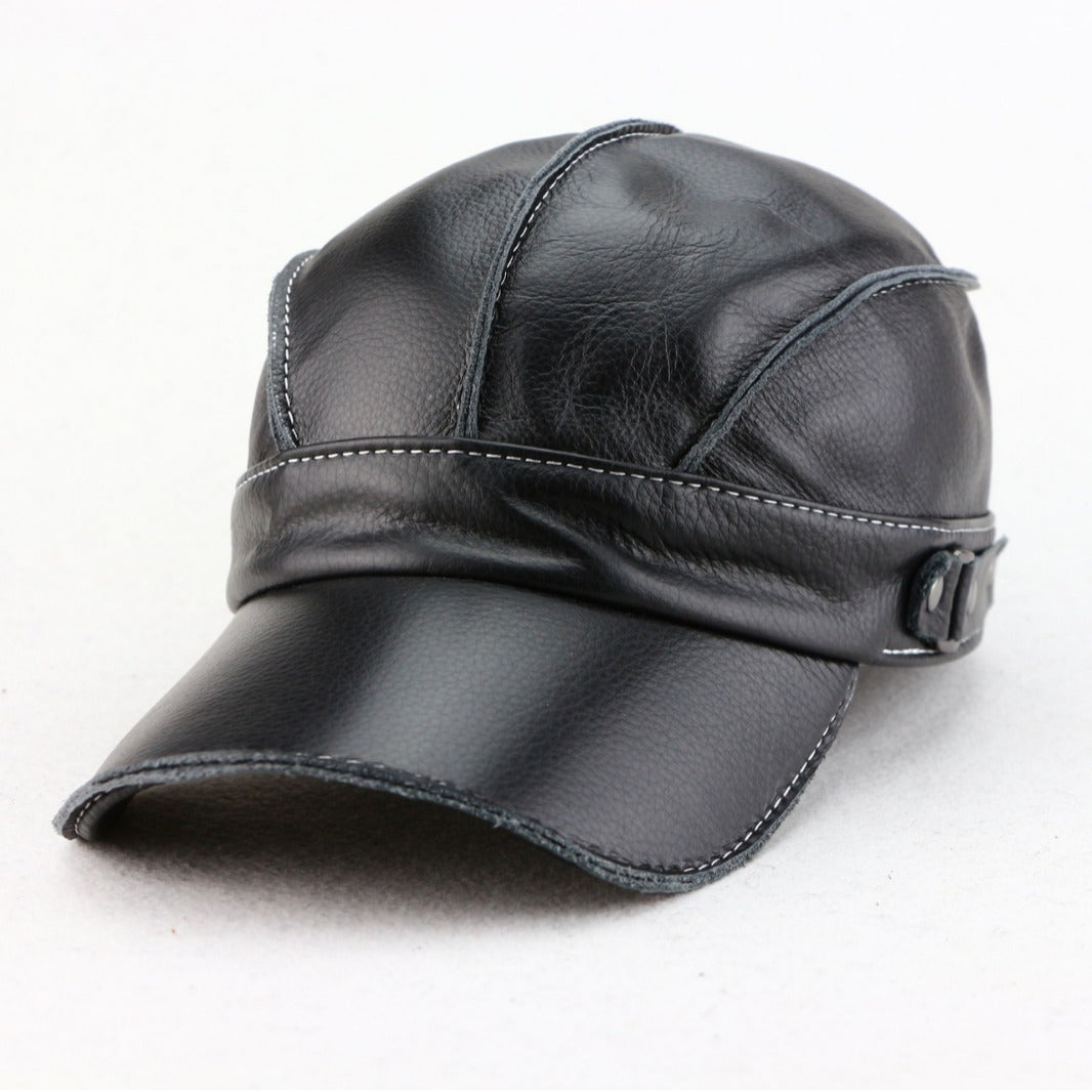 Zhak | Gorra de piel Sintética con Costuras en Contraste