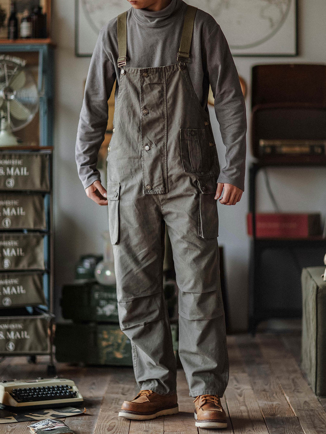 Ashton | Overoles Cargo Con Botones Frontales