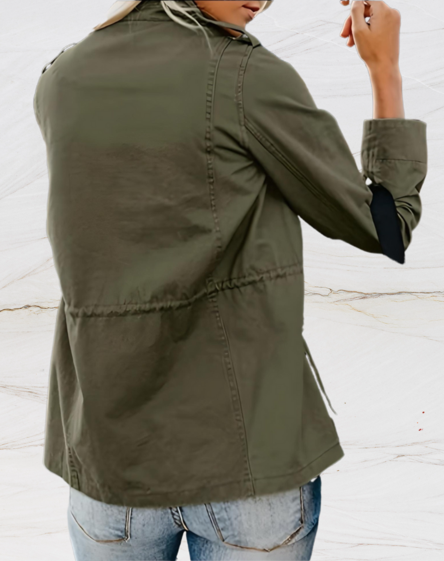 Camina | Chaqueta Utilitaria De Cuello Alto Y Manga Larga