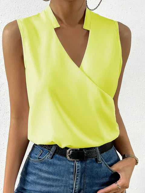 Quendresa | Blusa Sin Mangas Cruzada Cuello V