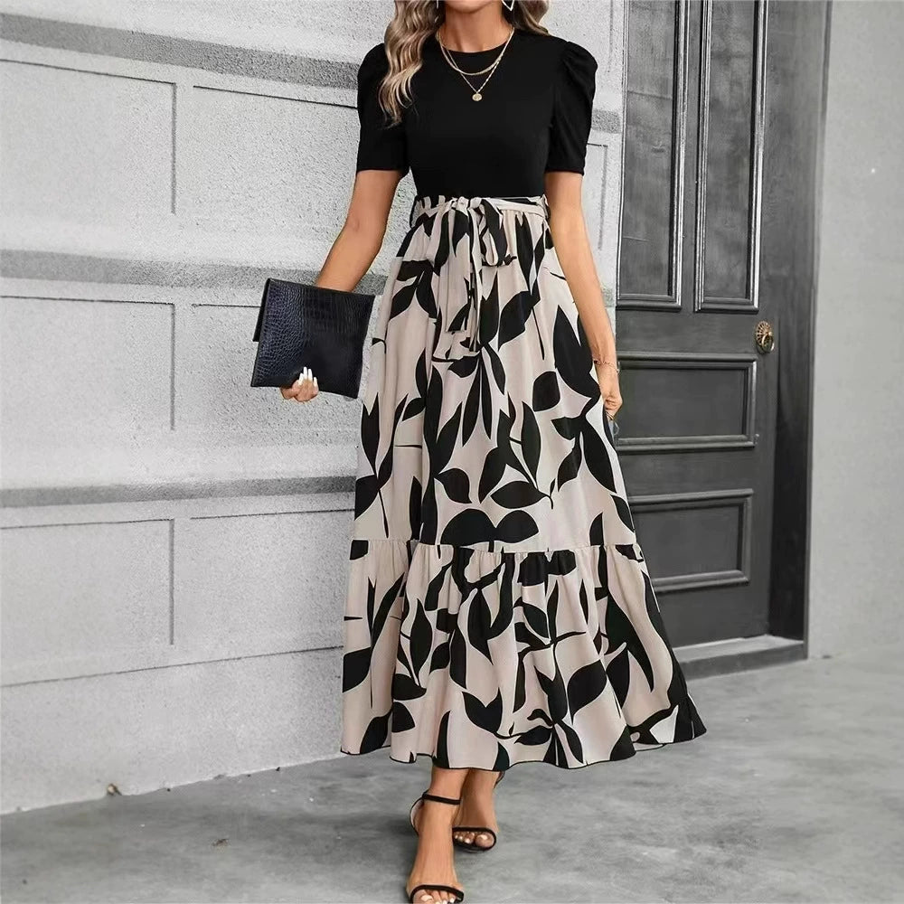 Nuray | Vestido Maxi Floral de Manga Corta