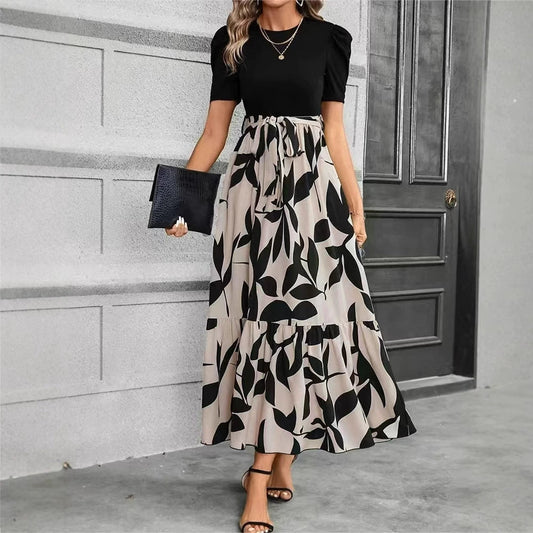 Nuray | Vestido Maxi Floral de Manga Corta
