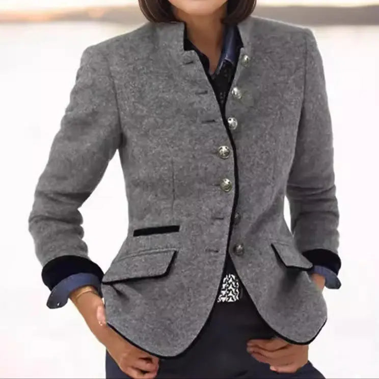 Sylvisenna | Blazer de lana con detalles contrastantes