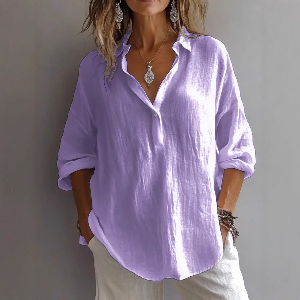 Fotoula | Blusa De Manga Larga Con Botones en La Parte Delantera