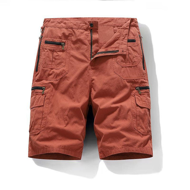 Gibran | Pantalones Cortos Cargo Utilitarios Con Bolsillos Con Cremallera Para Hombre