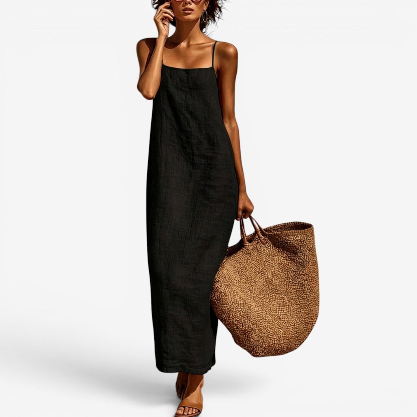 Sadia | Vestido Largo Recto Con Tirantes