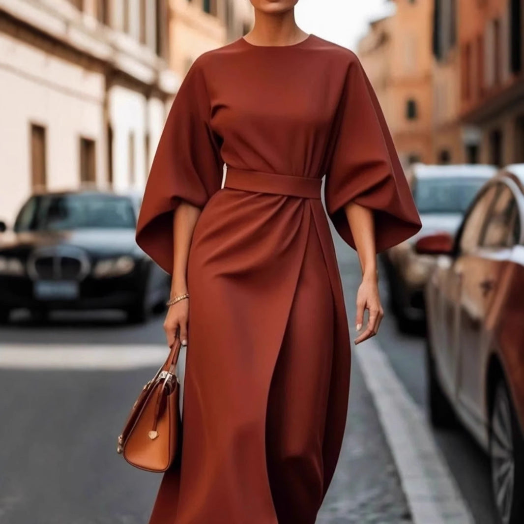 Zefielia | Vestido de Manga Larga con Cinturón