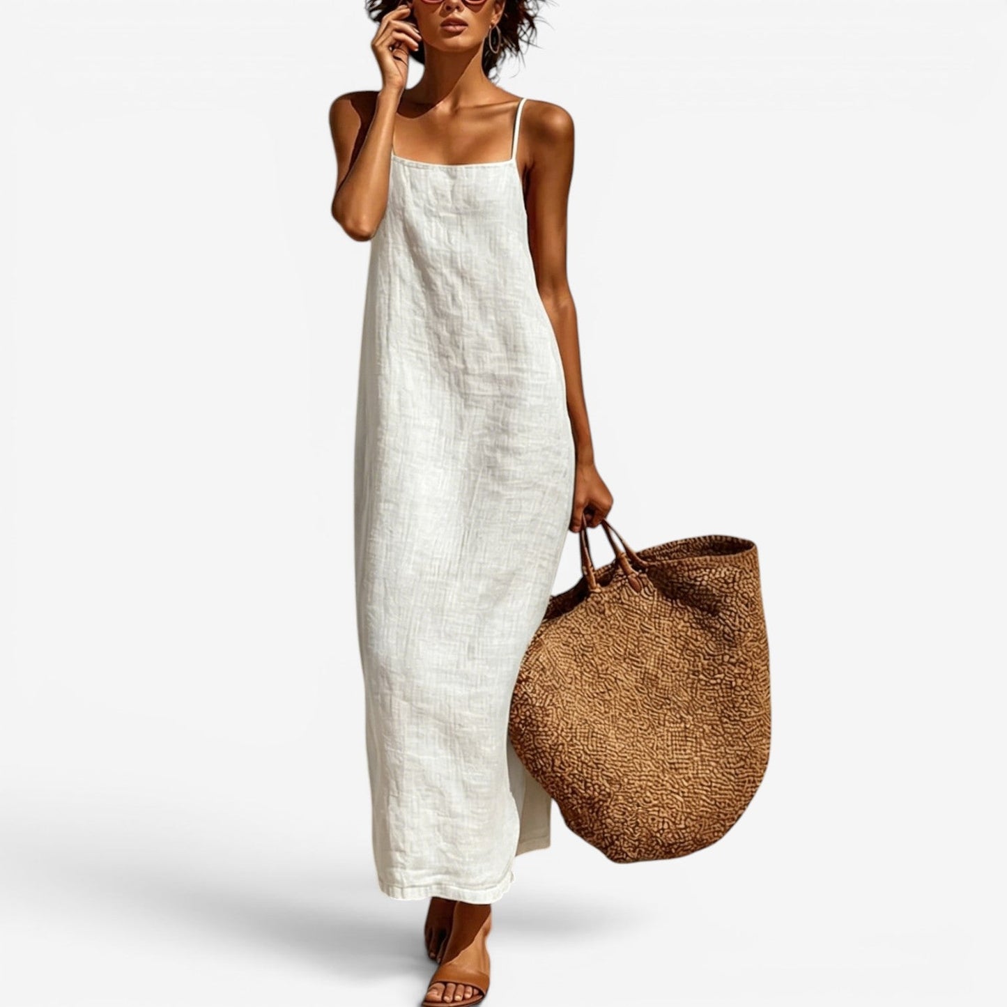 Sadia | Vestido Largo Recto Con Tirantes