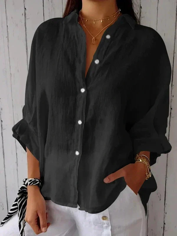 Aelita | Camisa de Manga Larga Con Cuello y Botones en la Parte Delantera