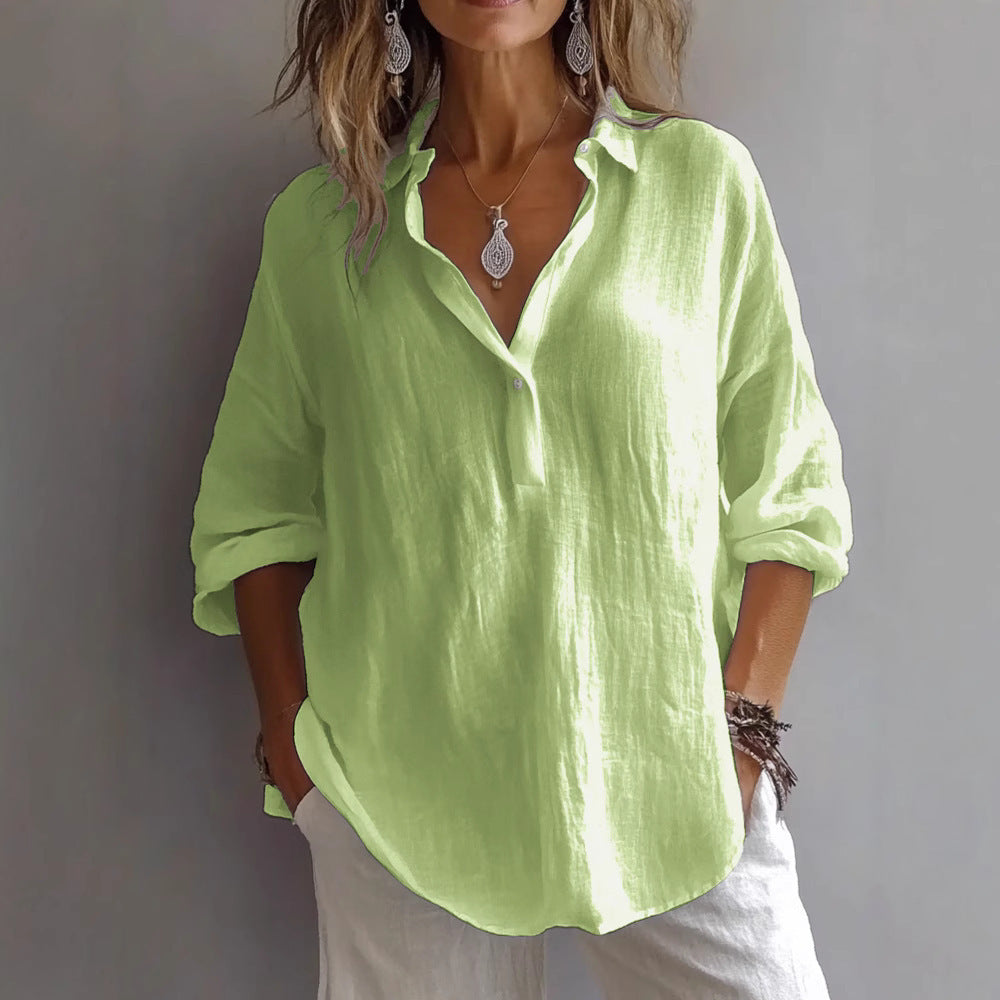 Fotoula | Blusa De Manga Larga Con Botones en La Parte Delantera