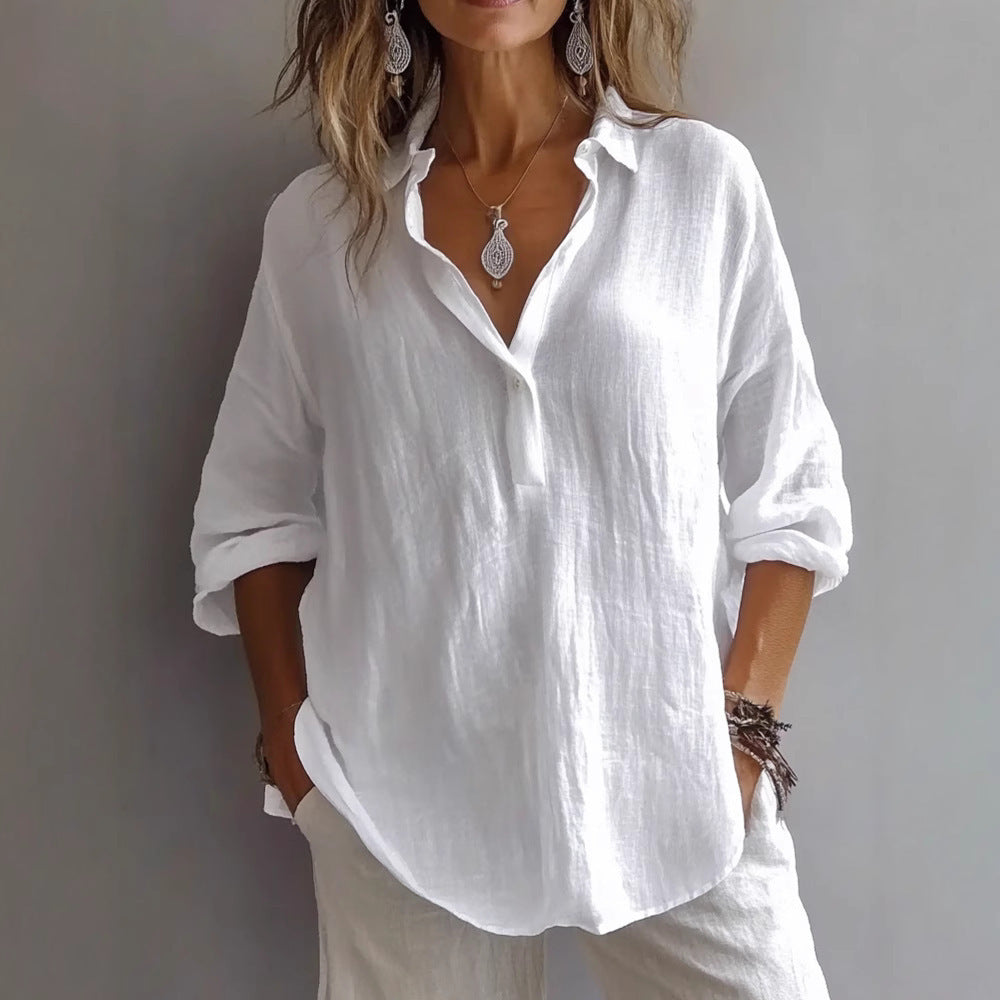 Fotoula | Blusa De Manga Larga Con Botones en La Parte Delantera