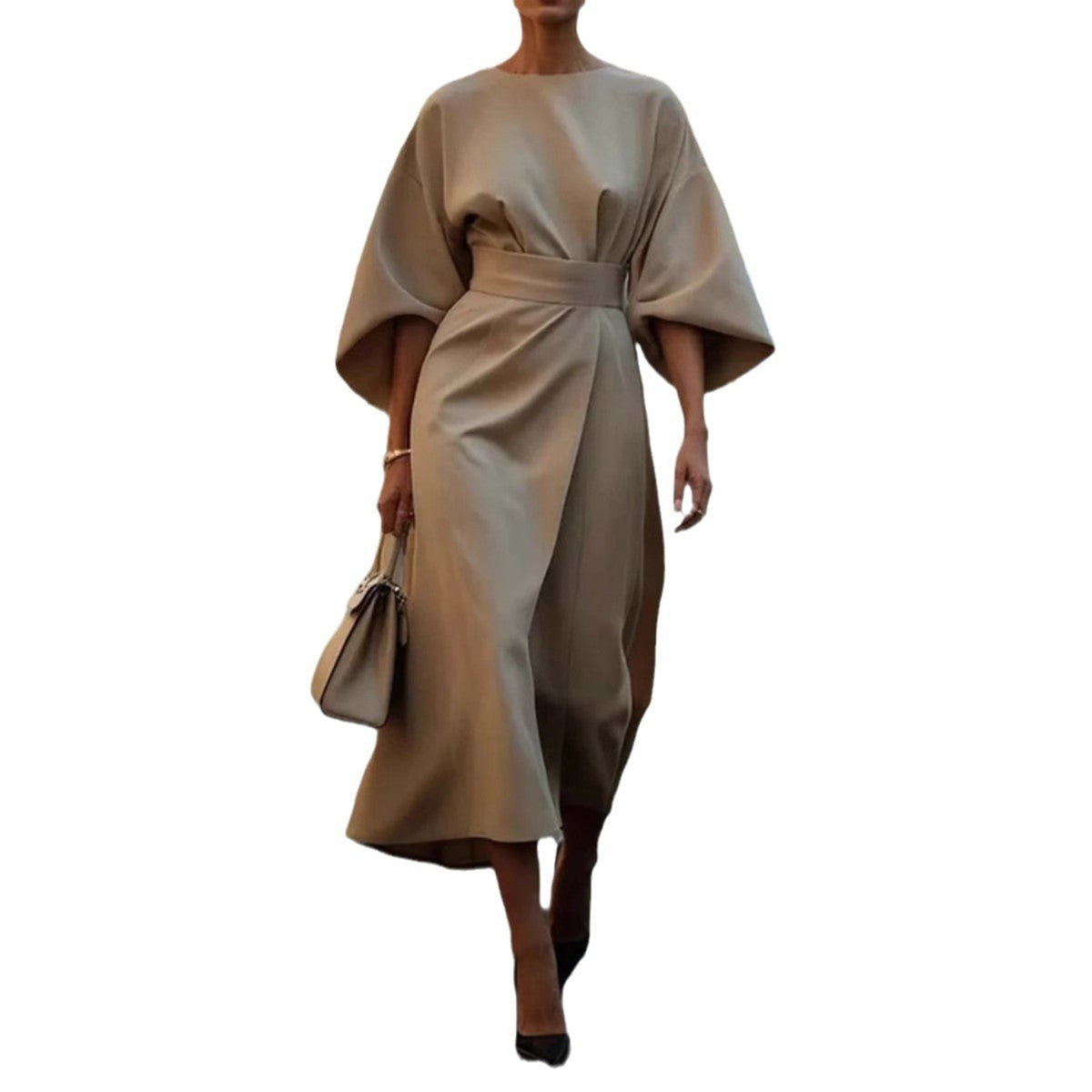 Zefielia | Vestido de Manga Larga con Cinturón
