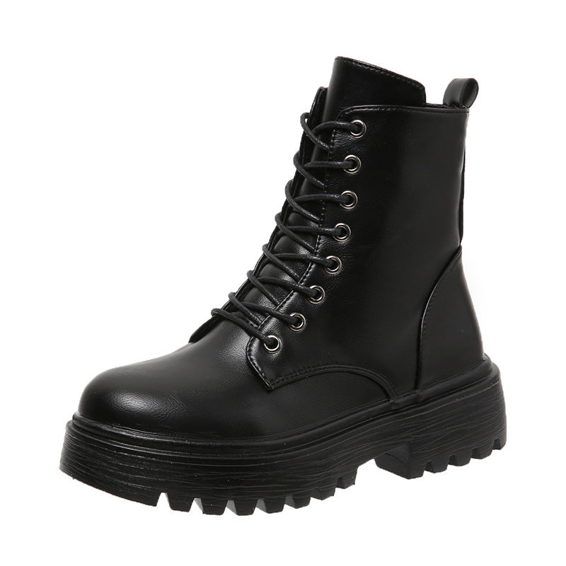 Angela | Botas de Tobillo con Cordones y Suela Gruesa