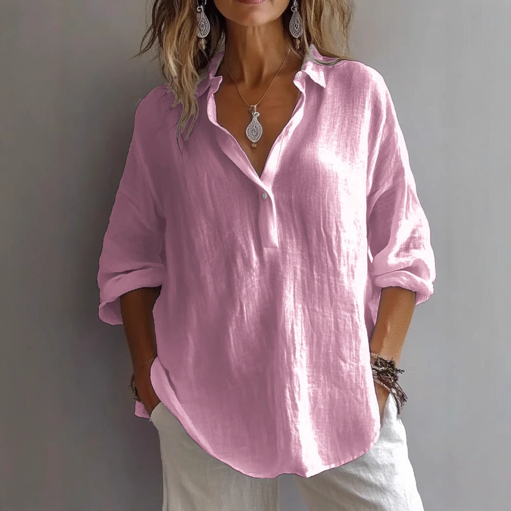 Fotoula | Blusa De Manga Larga Con Botones en La Parte Delantera