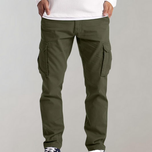 Hansjörg |  Pantalones Cargo De Corte Recto Con Bolsillos Laterales