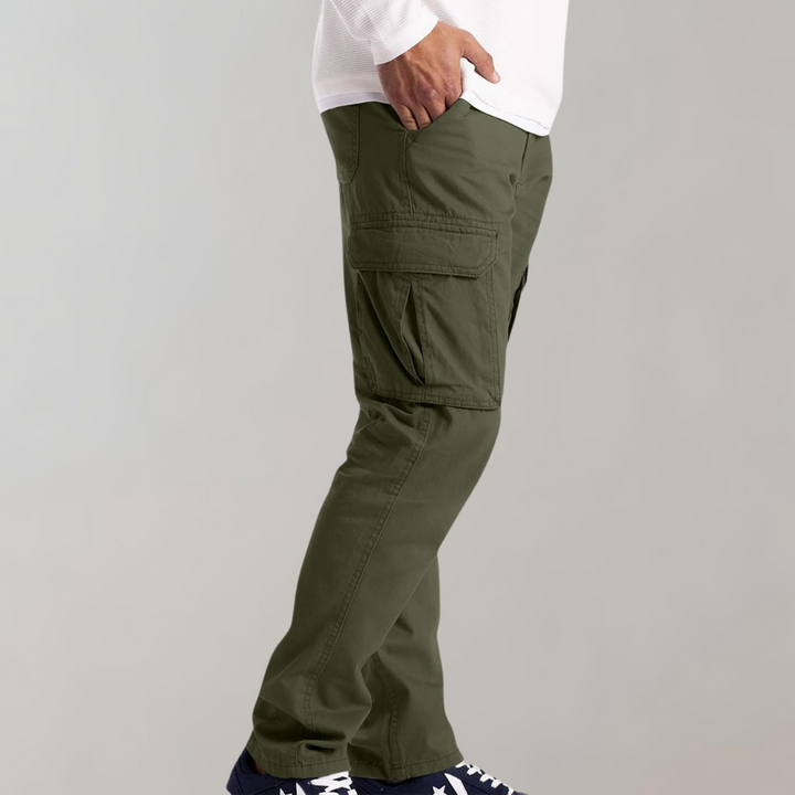 Hansjörg |  Pantalones Cargo De Corte Recto Con Bolsillos Laterales