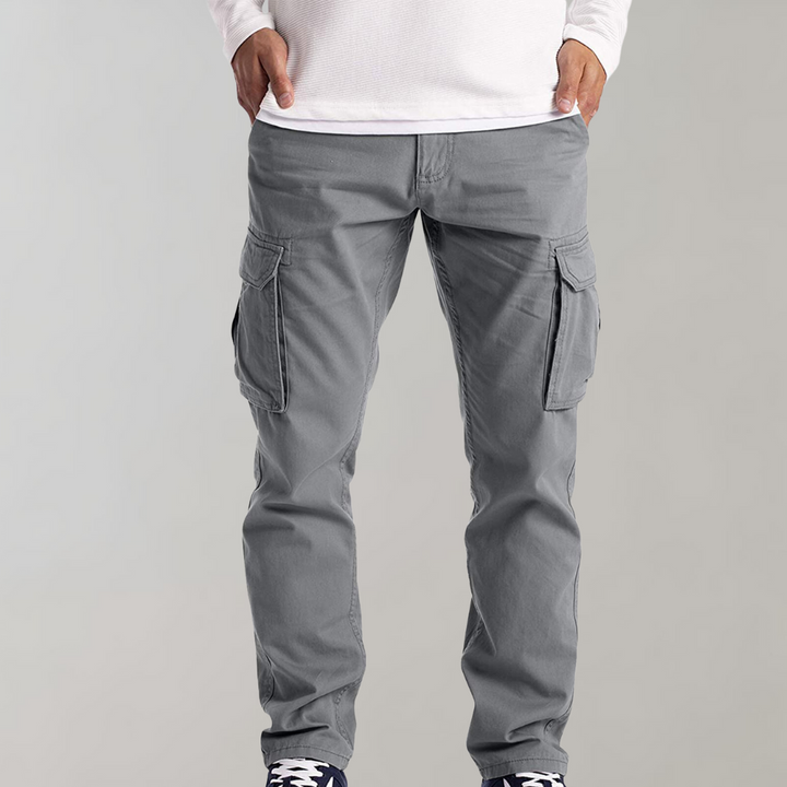 Hansjörg |  Pantalones Cargo De Corte Recto Con Bolsillos Laterales