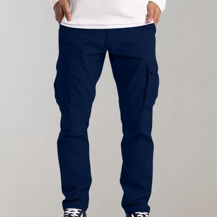 Hansjörg |  Pantalones Cargo De Corte Recto Con Bolsillos Laterales