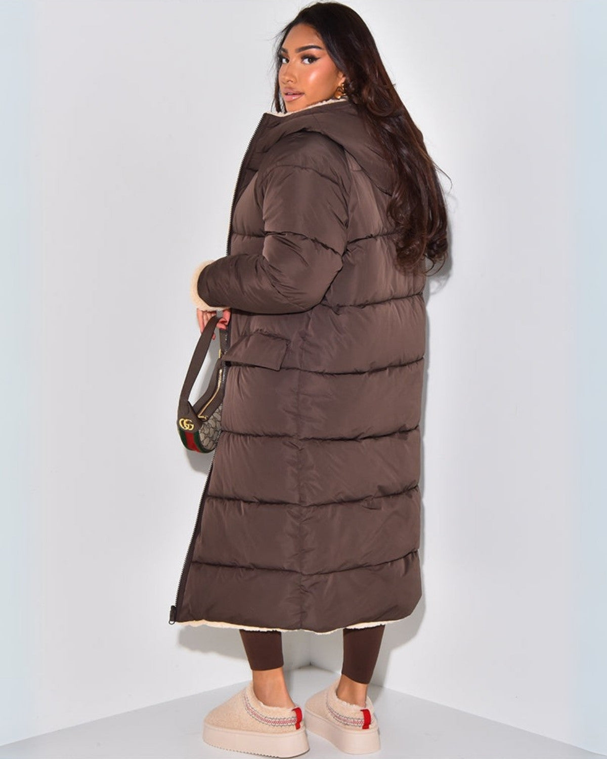 Rowena | Abrigo reversible de invierno con capucha