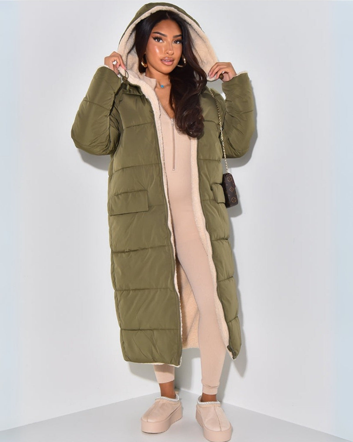 Rowena | Abrigo reversible de invierno con capucha