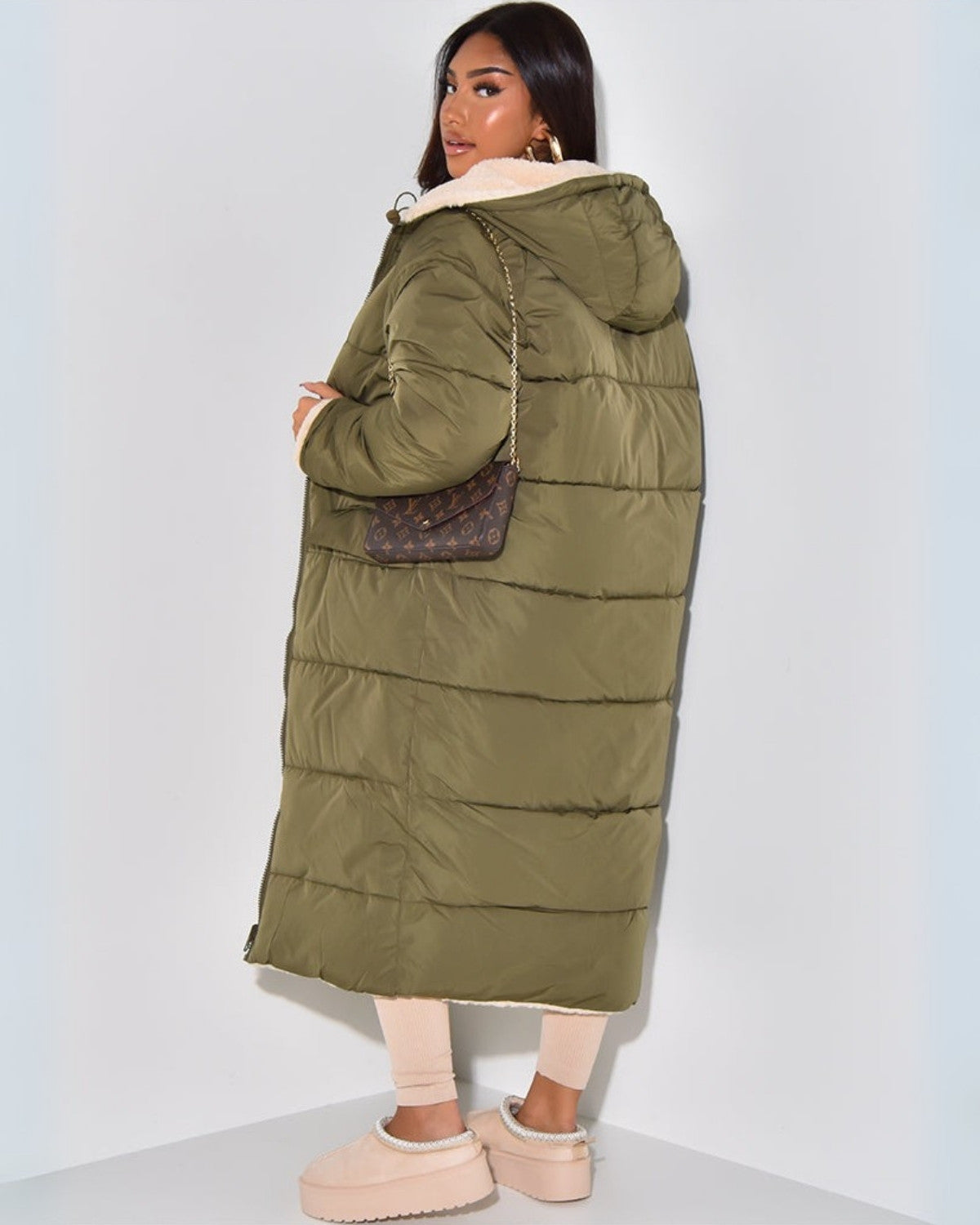 Rowena | Abrigo reversible de invierno con capucha