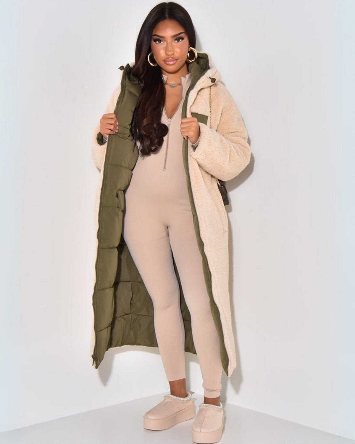 Rowena | Abrigo reversible de invierno con capucha