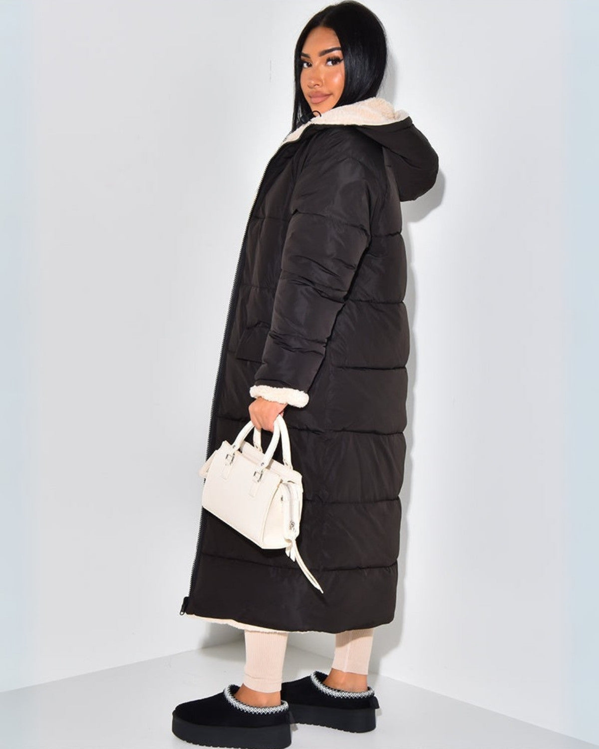 Rowena | Abrigo reversible de invierno con capucha