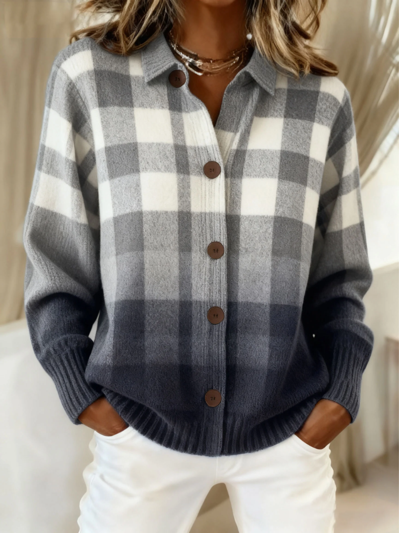 Petrolova | Camisa de Franela a Cuadros con Botones