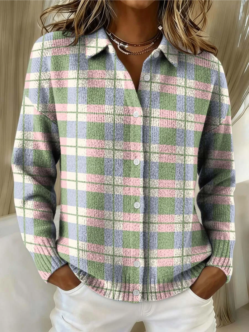 Petrolova | Camisa de Franela a Cuadros con Botones