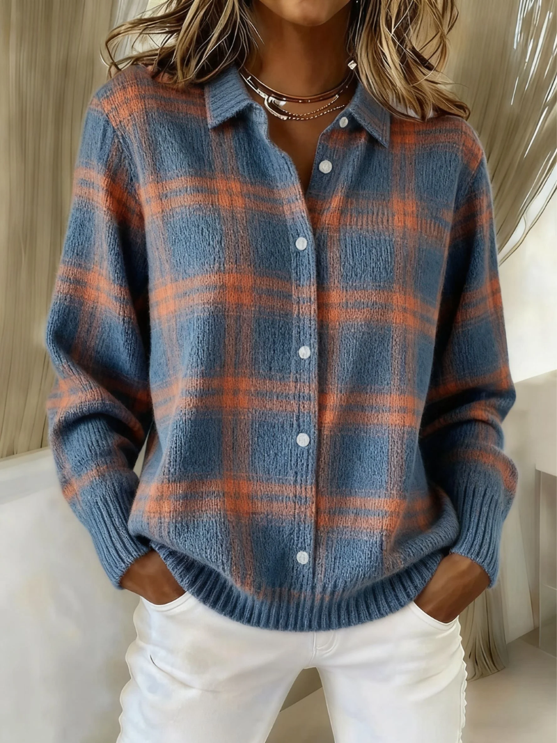Petrolova | Camisa de Franela a Cuadros con Botones