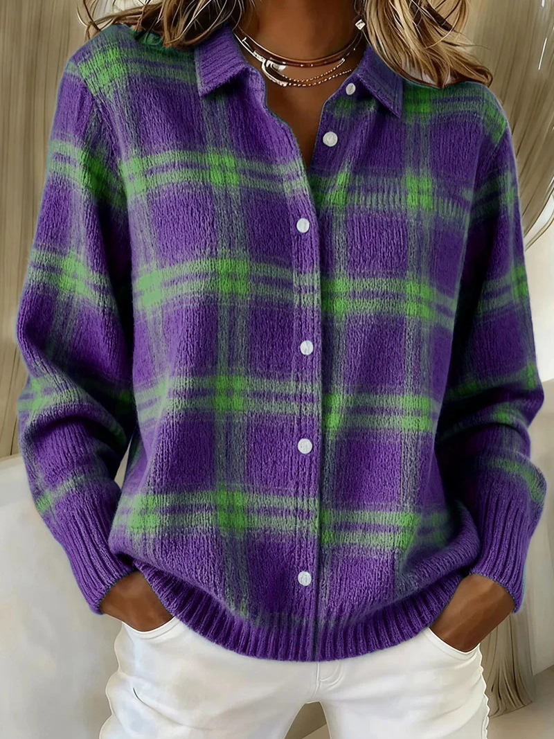 Petrolova | Camisa de Franela a Cuadros con Botones