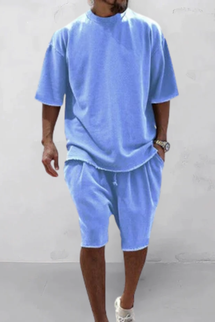 Dumitru | Conjunto De Dos Piezas Con Pantalones Cortos Y Manga Corta