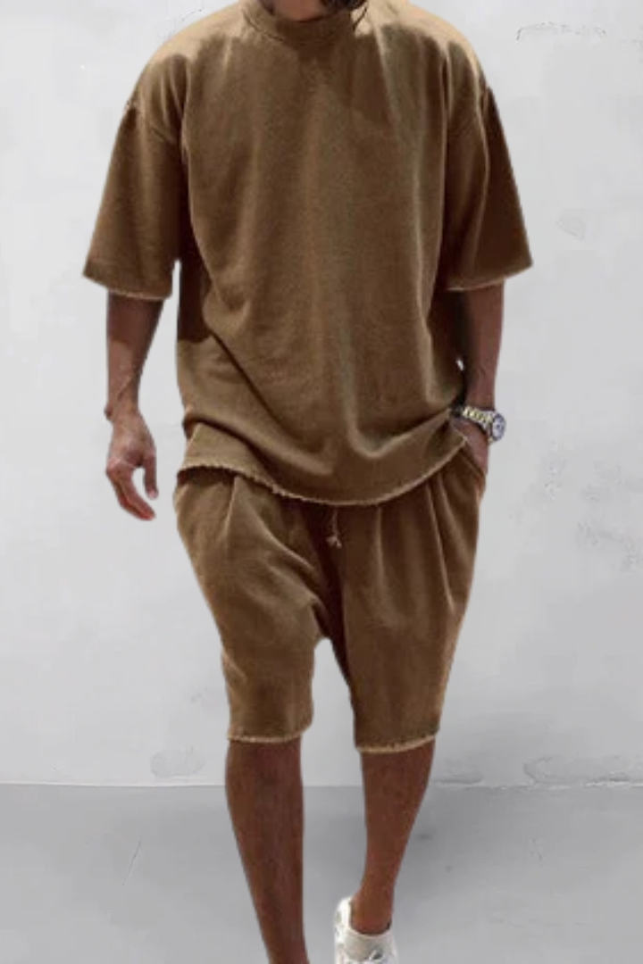 Dumitru | Conjunto De Dos Piezas Con Pantalones Cortos Y Manga Corta