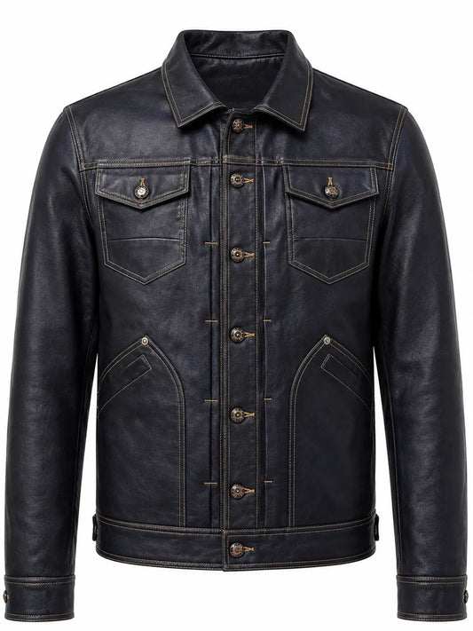 Alphonse | Chaqueta estilo Trucker con costuras contrastantes